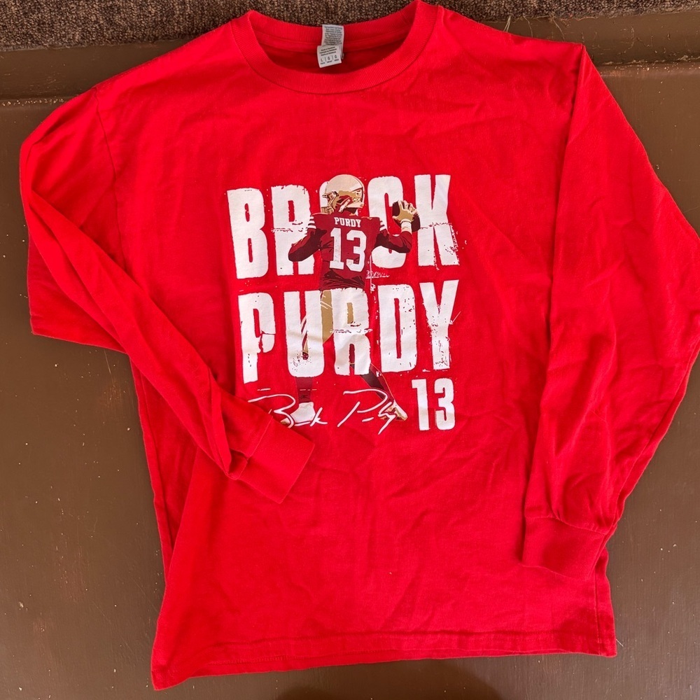San Francisco 49ers Brock Purdy long sleeve tshirt - Youth L